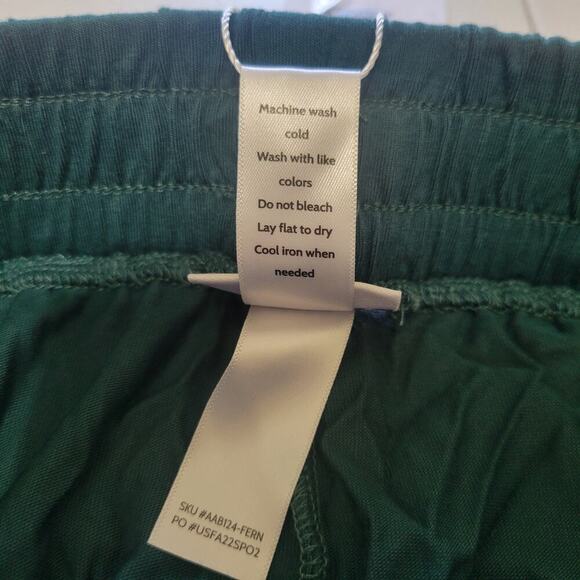 Andie Wide Leg Pants XS Bamboo Fern Green Relaxed Elastic Waist Lounge NWT $118 - Picture 8 of 9
